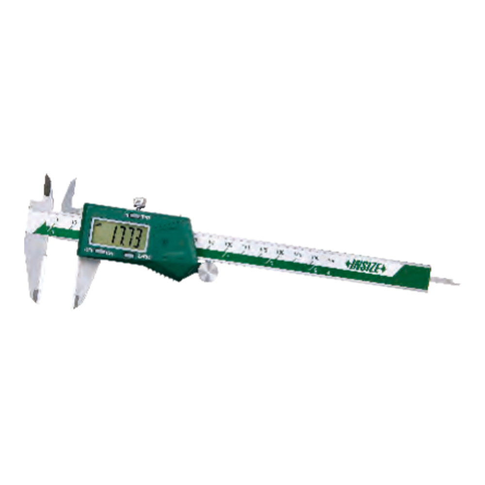 INSIZE Digital Calipers With Ceramic Tipped Jaws, 0-200mm/0-8", 1193-200