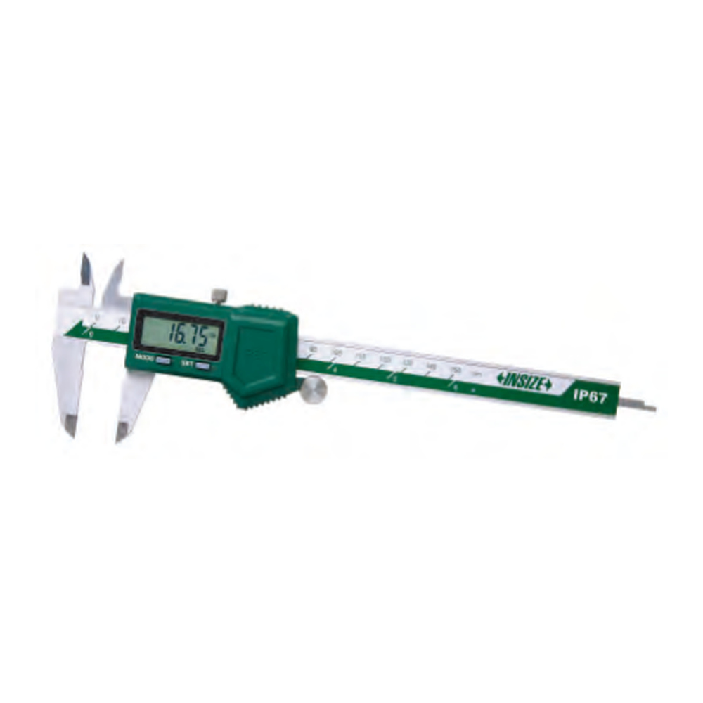 INSIZE Ip67 Waterproof Digital Calipers, 0-200mm/0-8", 1118-200B