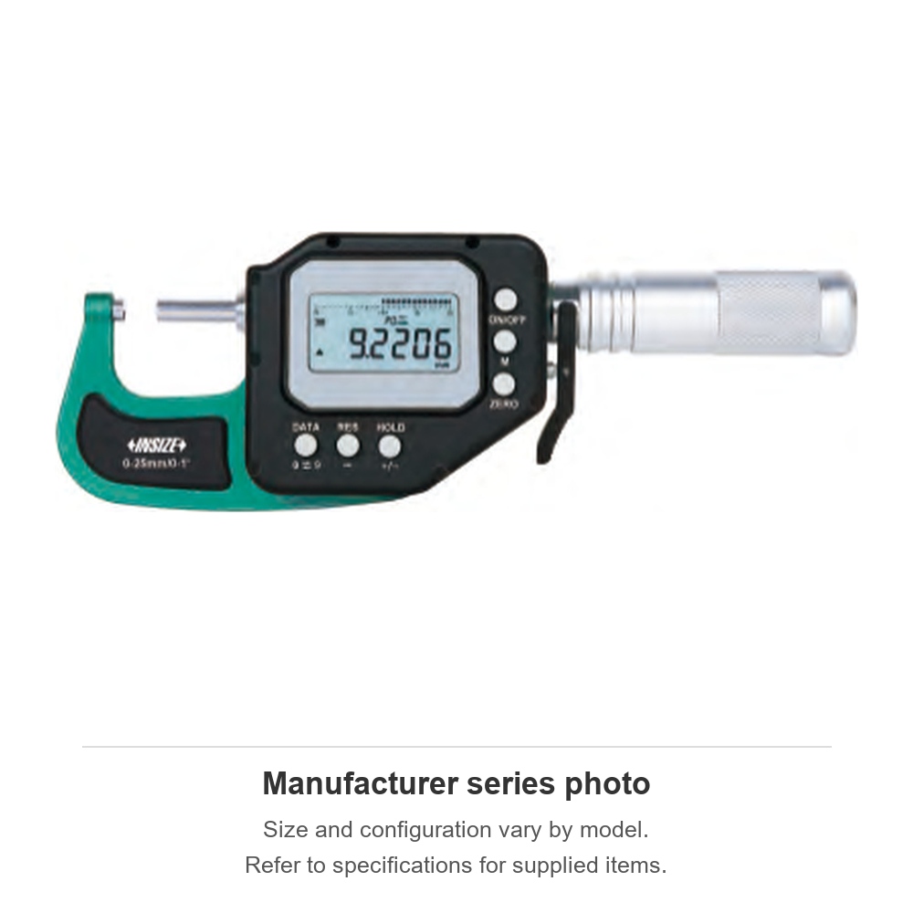 INSIZE Digital Micrometers/Snap Gauges, 0-25mm/0-1", 3350-25AWL