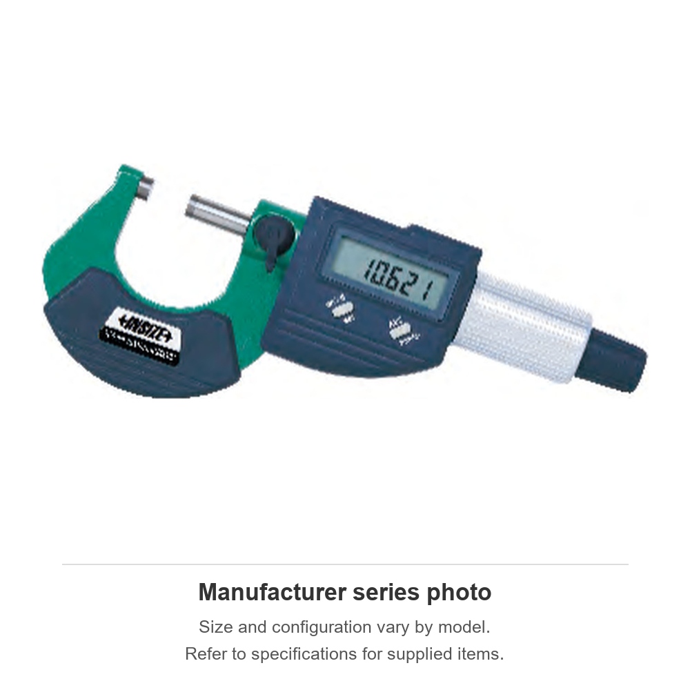 INSIZE Digital Outside Micrometers (Basic Type, Without Data Output), 0-25mm/0-1", 3109-25A
