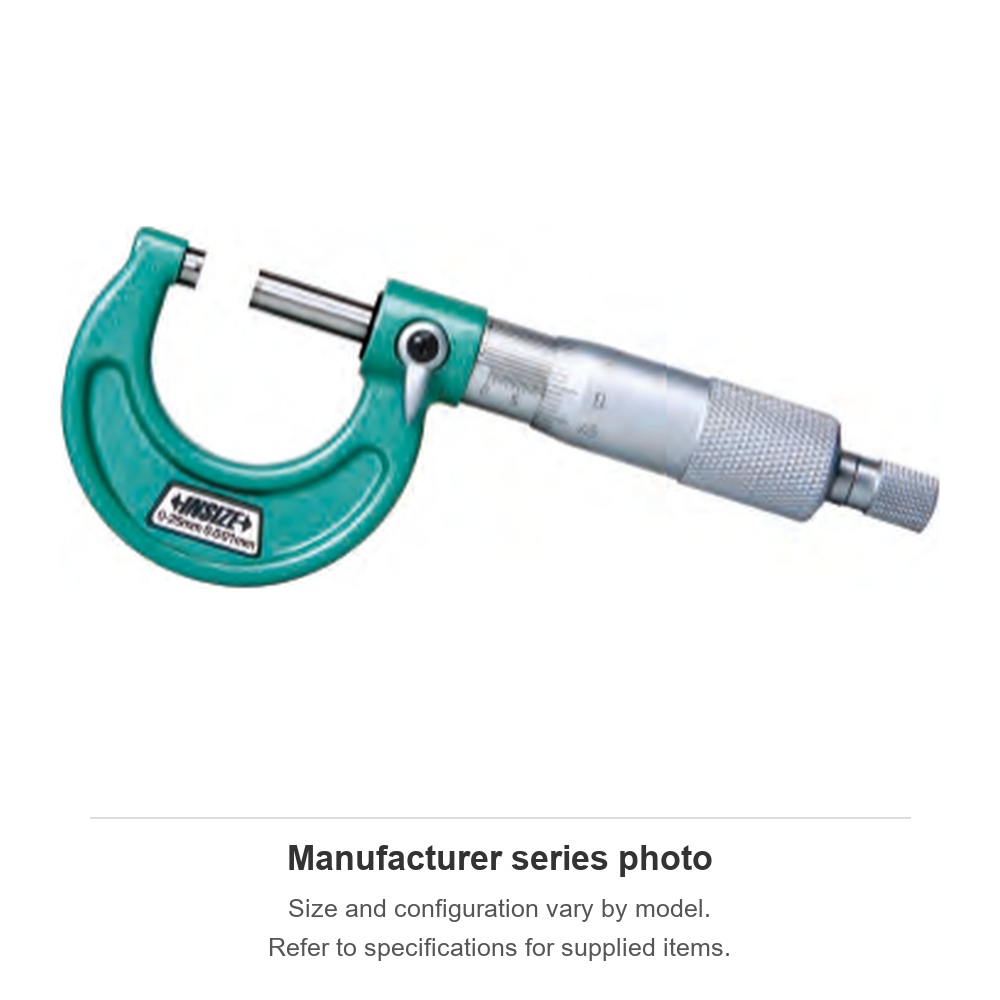 INSIZE 1Μm Graduation Outside Micrometers, 25-50mm, 3210-50A