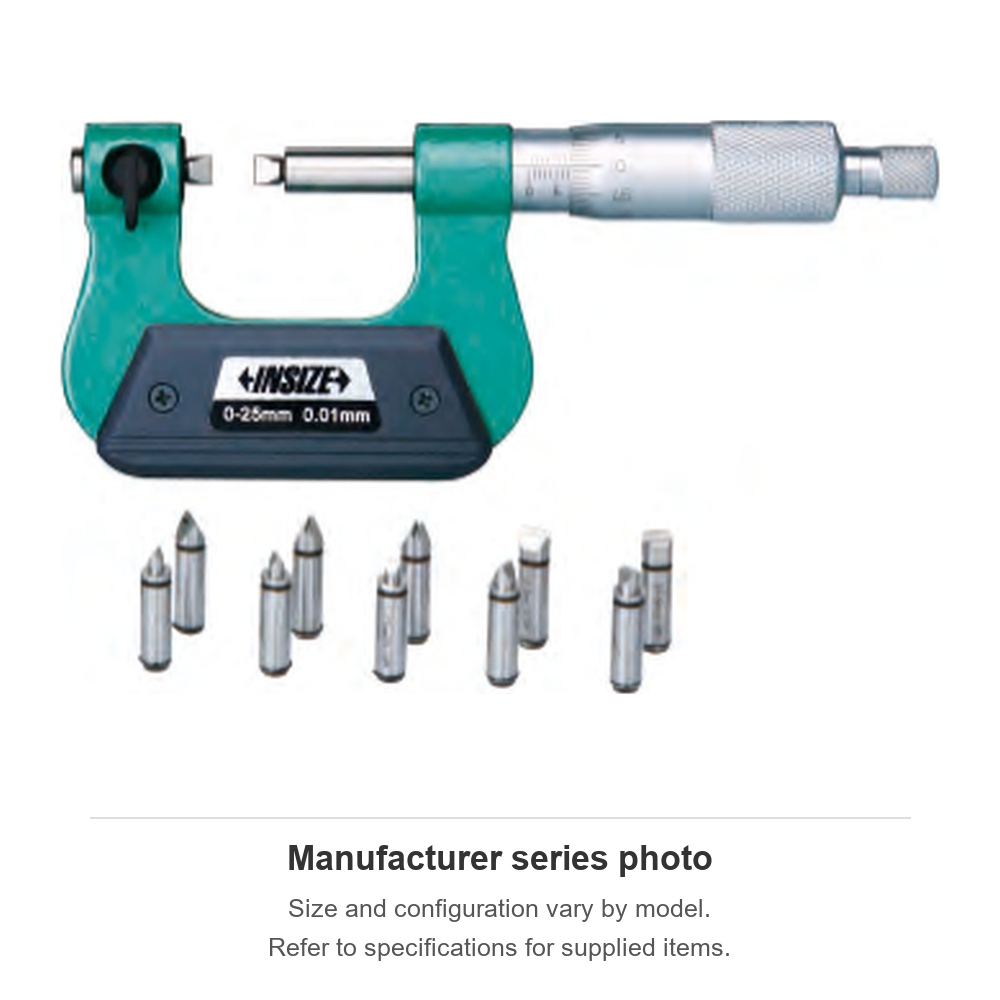 INSIZE Screw Thread Micrometers, 50-75mm, 3281-S75