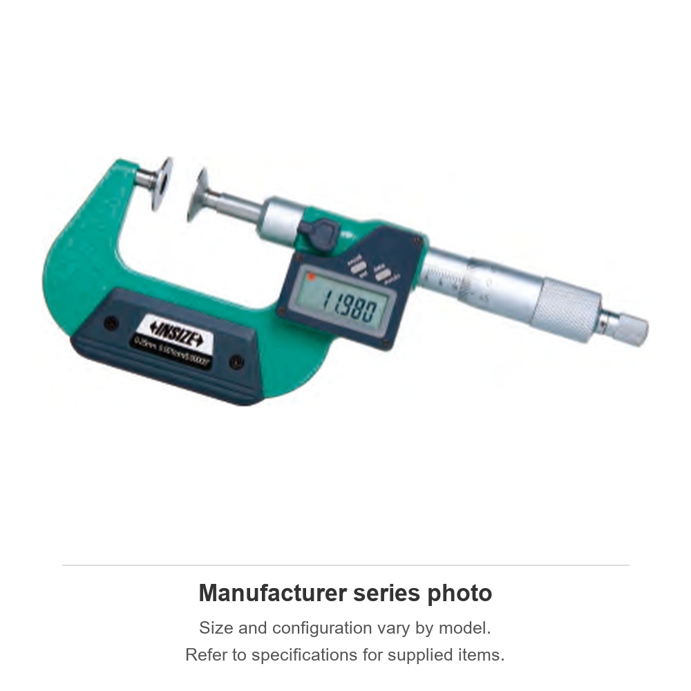 INSIZE Digital Non-Rotating Spindle Disk Micrometers, 50-75mm/2-3", 3594-75A