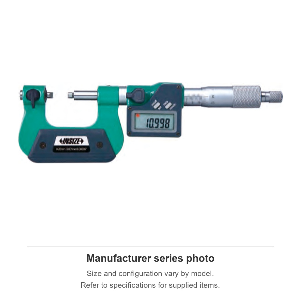 INSIZE Digital Screw Thread Micrometers, 0-25mm/0-1", 3581-S25