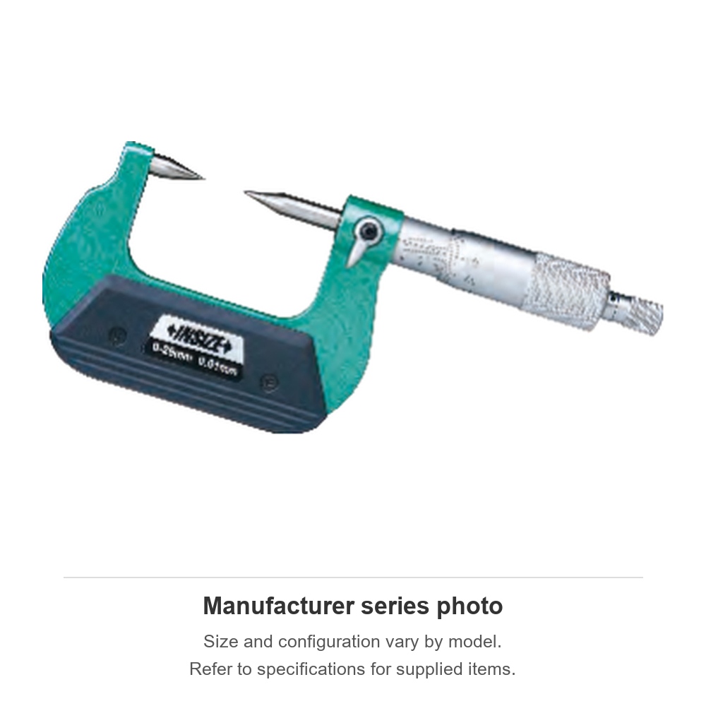 INSIZE Point Micrometers, 0-25mm, 3230-25A