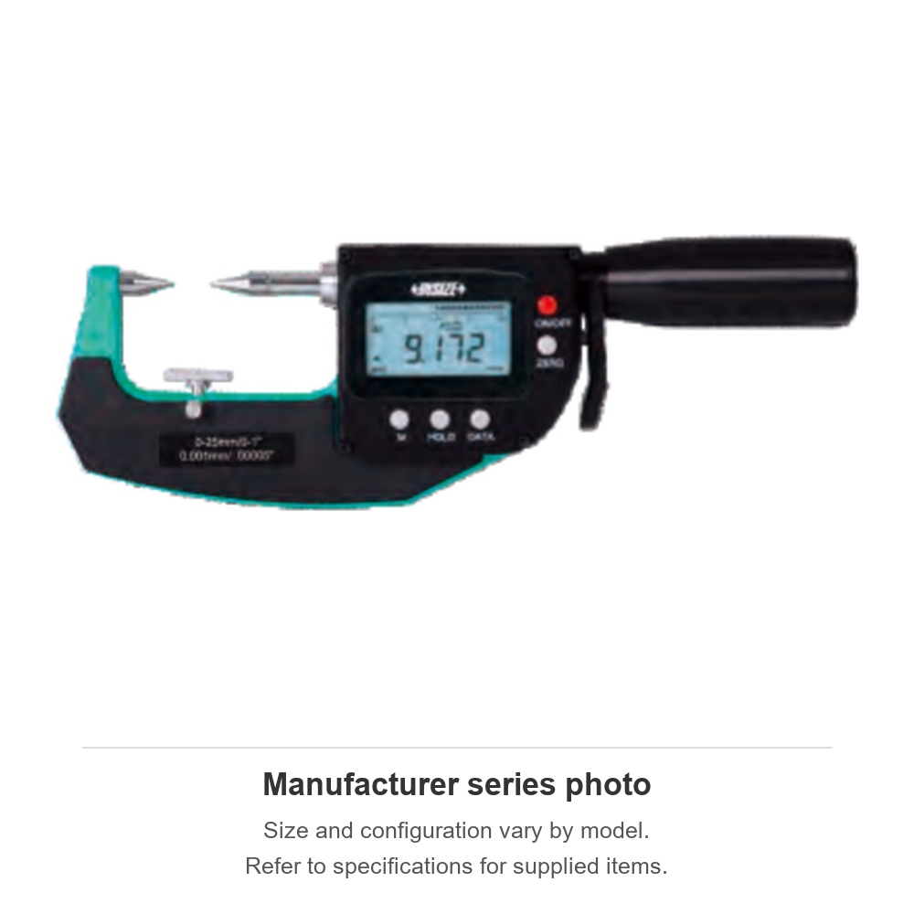 INSIZE Digital Point Micrometers/Snap Gauges, 0-25mm/0-1", 3354-251WL