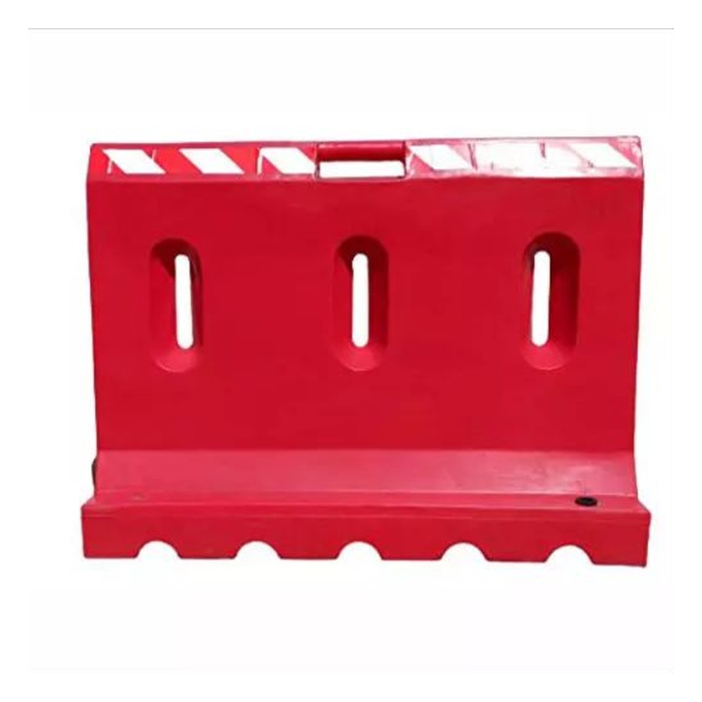 Ladwa Crash Barrier Plastic White & Red for Road Safety, LSI WCB 1000 mm
