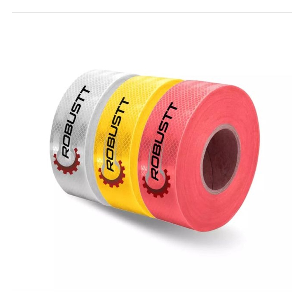 Robustt RB-RETRO-REF-TAPE-RYW-3 50mm x 42mtr Reflective Tape (Pack of 3)
