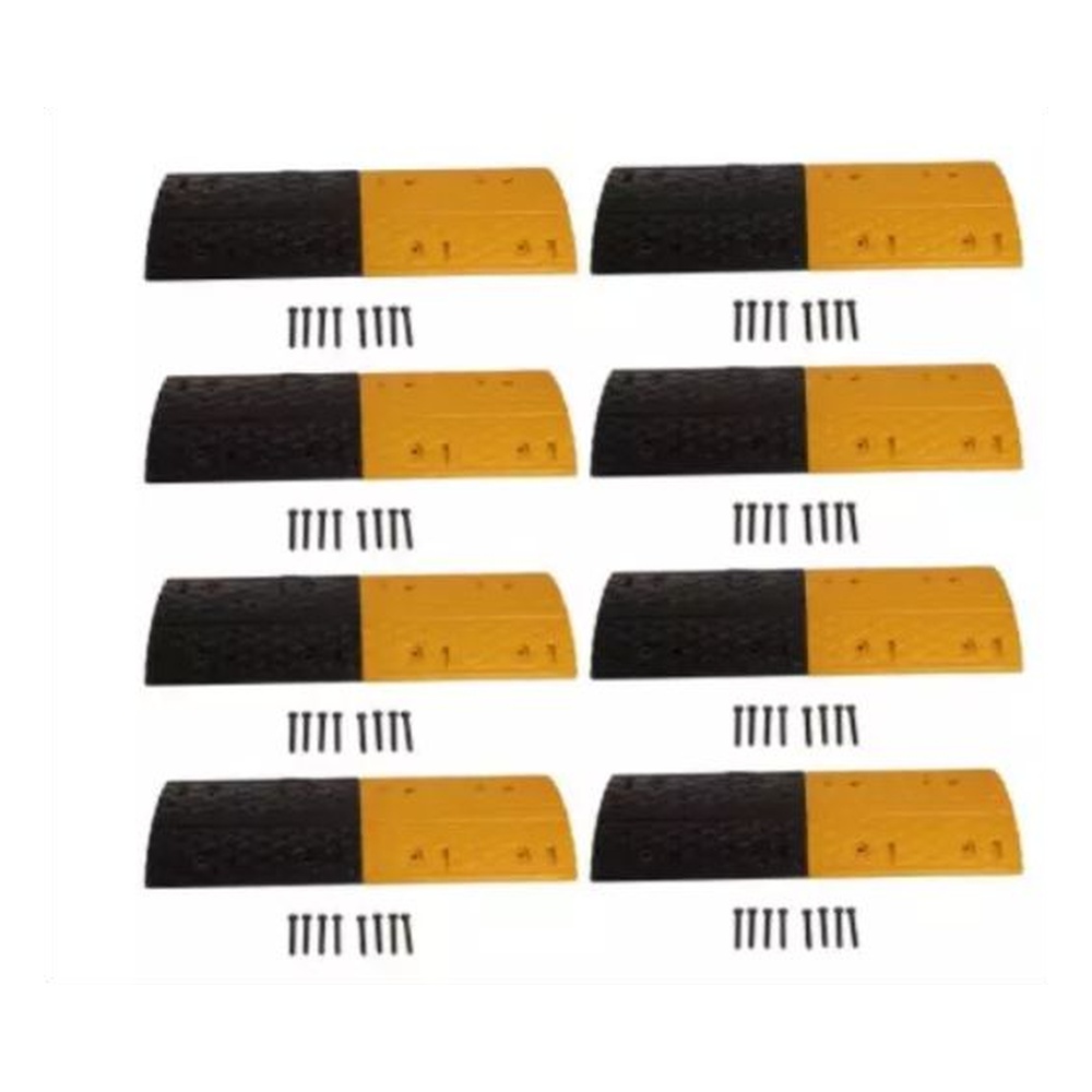 Ladwa 8 mtr x 50 mm Rubber Safety Speed Breaker, (Pack of 16 Pcs)