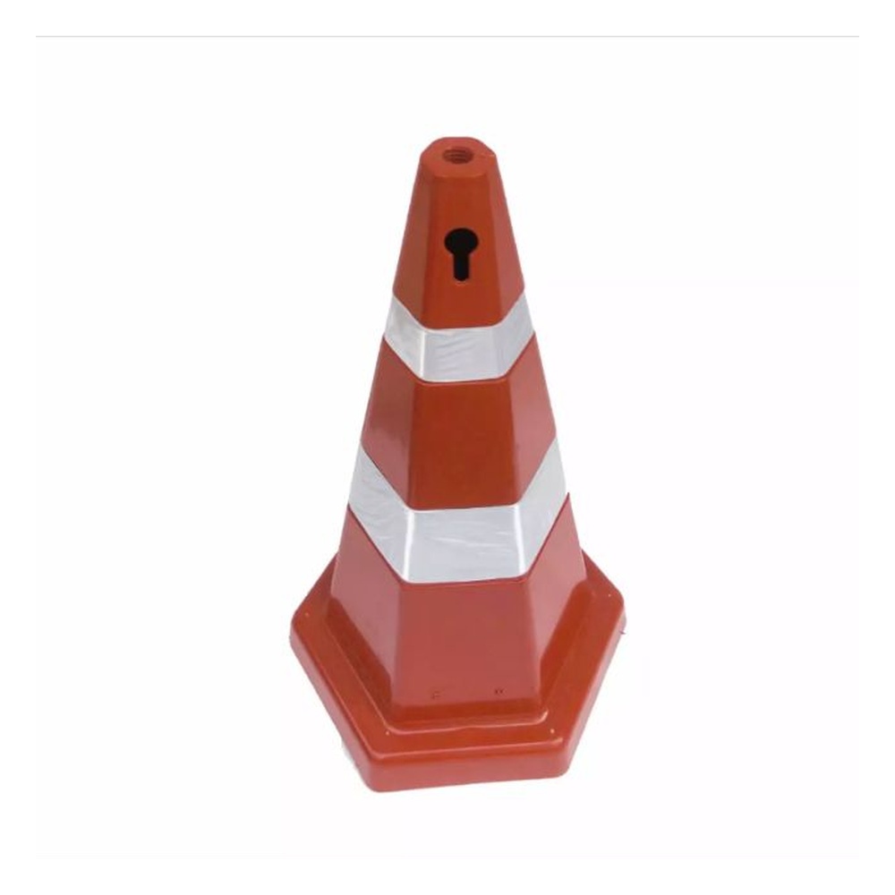 Signxpress India SI-CONE-HEXA Safety Cone Hexagonal (White & Orange)