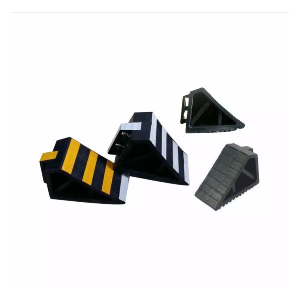 Signxpress India SI-RWC-024 Rubber Wheel Chock for LMV (Black & Yellow)
