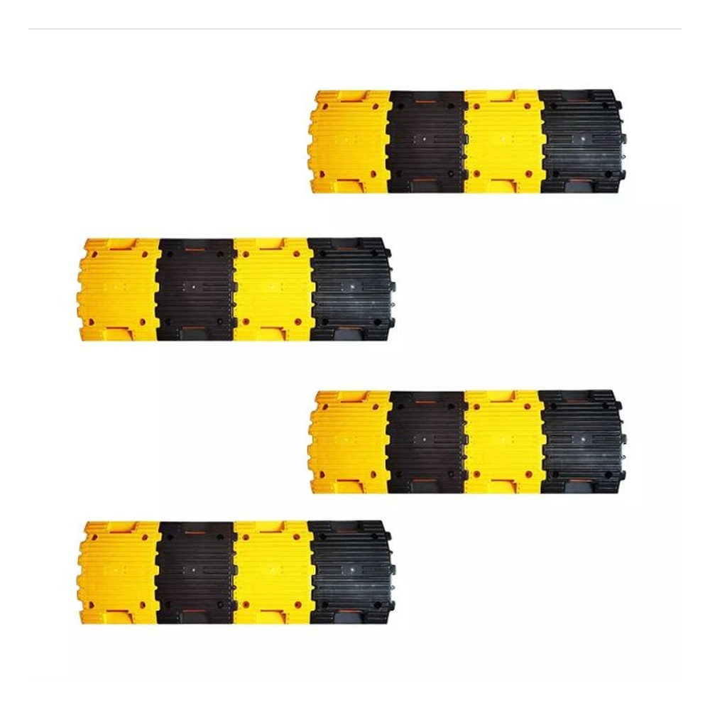 Robustt RB-SPEED-BUMP-BLACK-YELLOW-4 Safety Speed Breaker (Pack of 4)