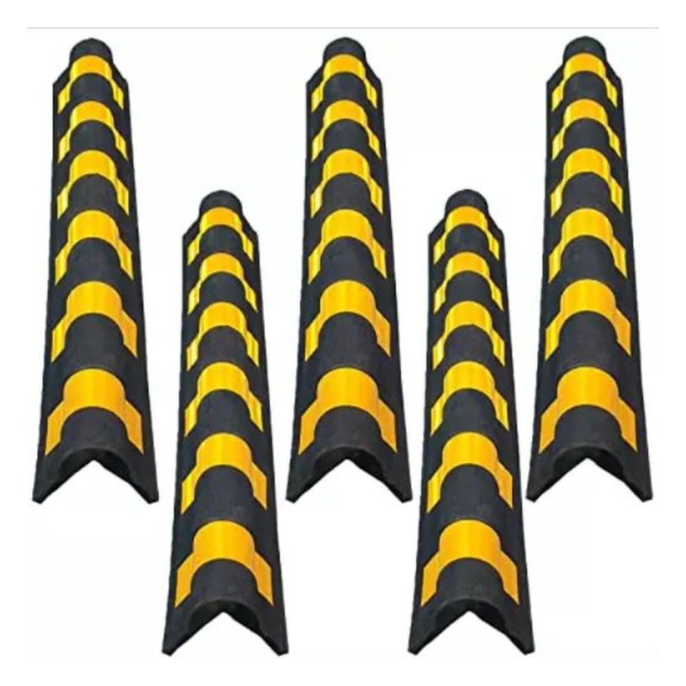 Ladwa Parking Pillar Guard Length 1000mm with Yellow Reflective Tape LPGB1000 - P5 (Pack of 5 Pcs)