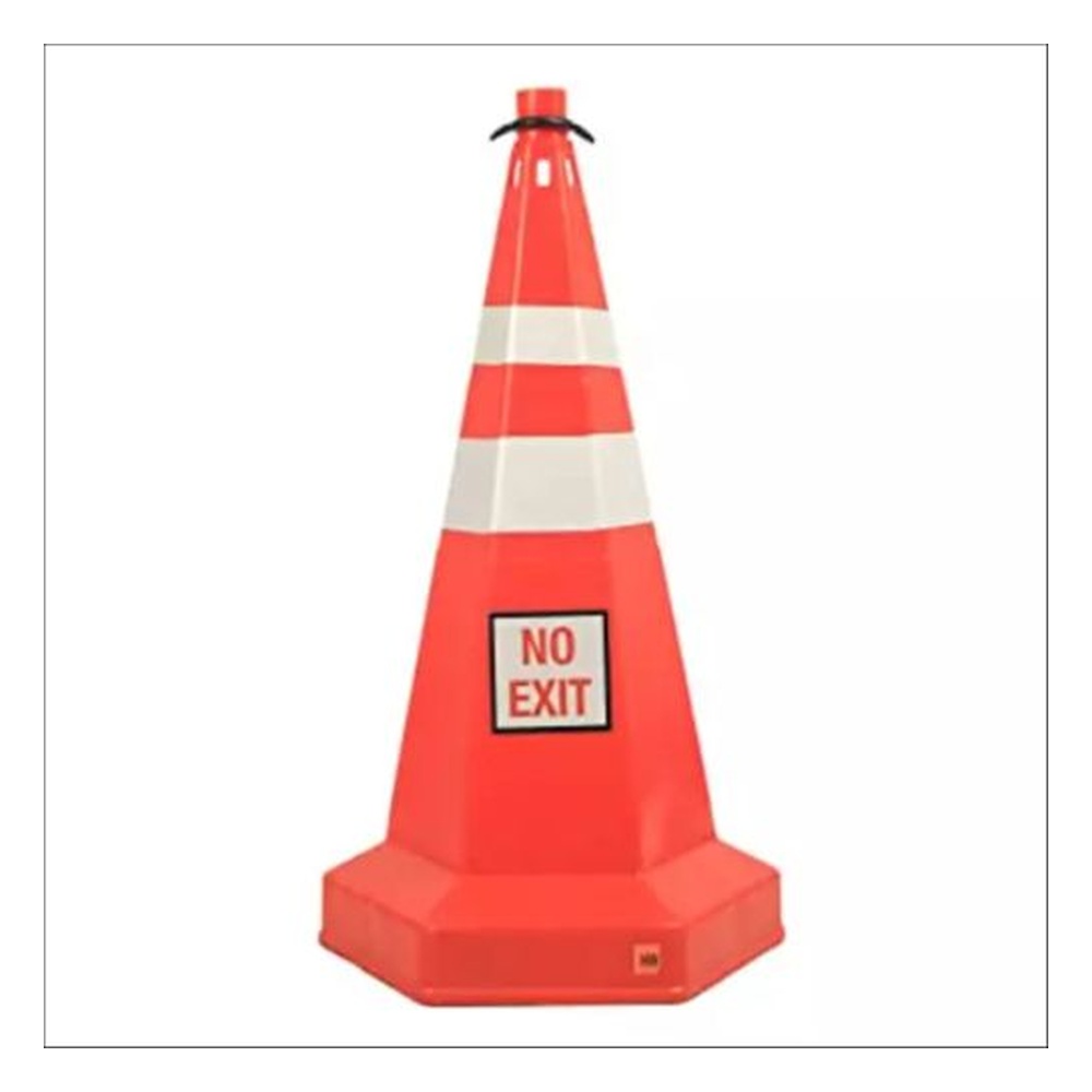 Ladwa Nilkamal Road Traffic Safety Cone with No Exit Sign