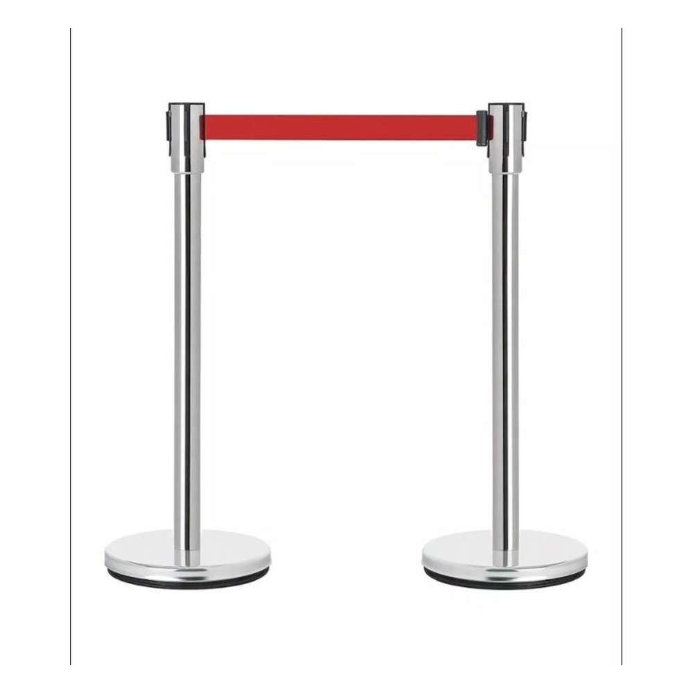 Robustt 2 Pole with Expandable 3 m Stanchion Stainless Steel Q Manager 900 mm Pillar (Set of 2)