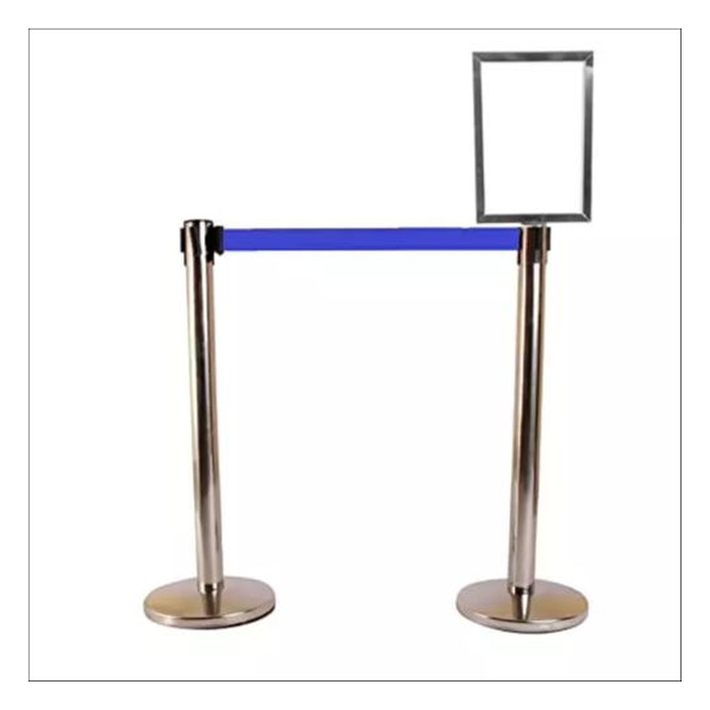 Ladwa Q Manager Barriers for Ensuring Social Distancing Stainless Steel Blue, LSI - QMBE - A4 - P2 (Set of 2)