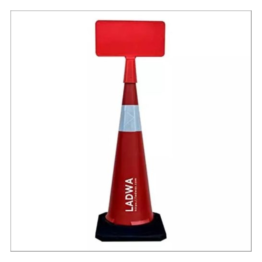 Ladwa Traffic Safety Cone for Road Safety Plastic Red, LSI - NBGC