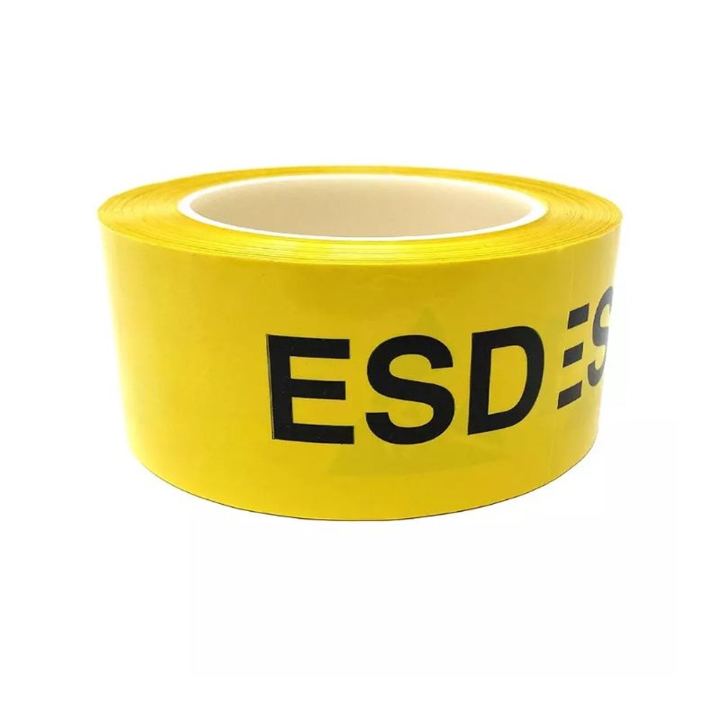 Nikko ESD 22 m x 50 mm PVC Film Rubber Coated Protection Tape Yellow, NWTA01