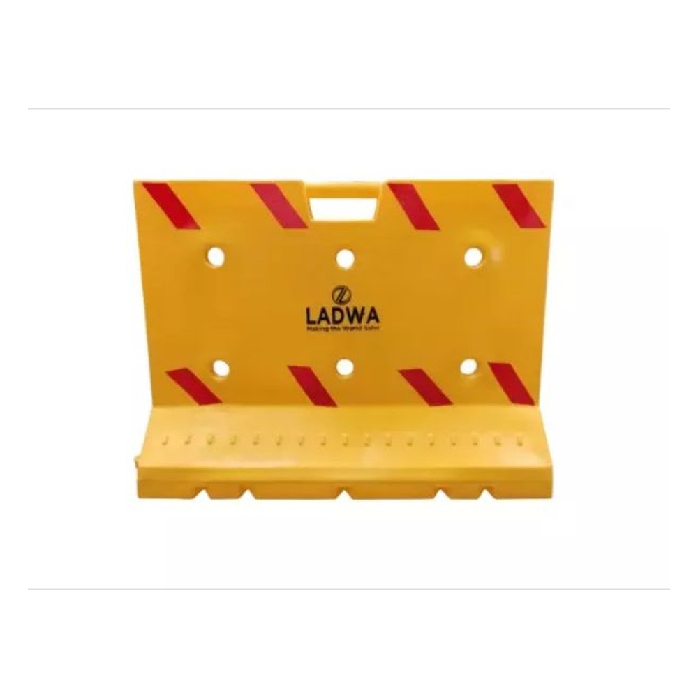 Ladwa 1000x350x750 mm Water Filling L-Type Barricades Yellow
