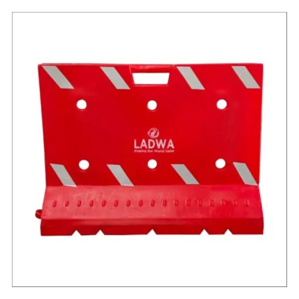 Ladwa 1000x350x750 mm Water Filling L-Type Barricades Red