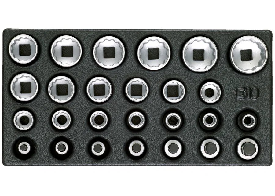 GEDORE 1500 ES-D 19 Set of socket wrench inserts 1/2", UD profile in 1/3 ES module