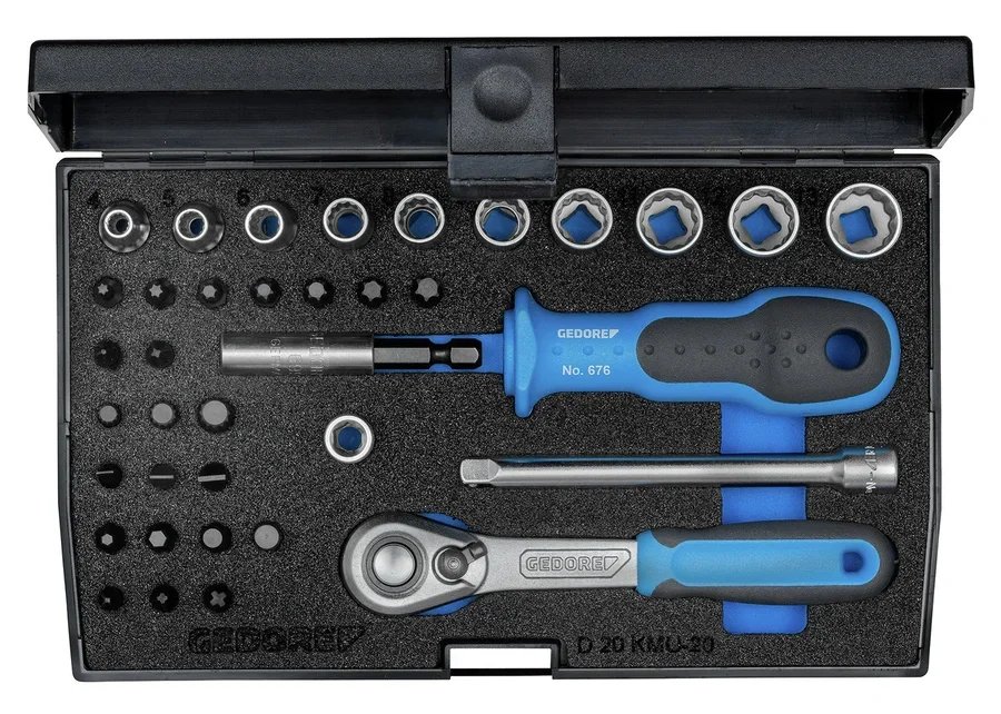 GEDORE D 20 KMU-20 socket wrench set 1/4" 37 pieces