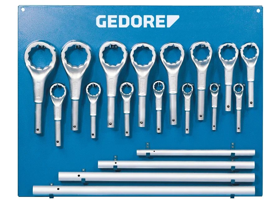 GEDORE 2 ATM Single ended ring spanner set, 19 pieces