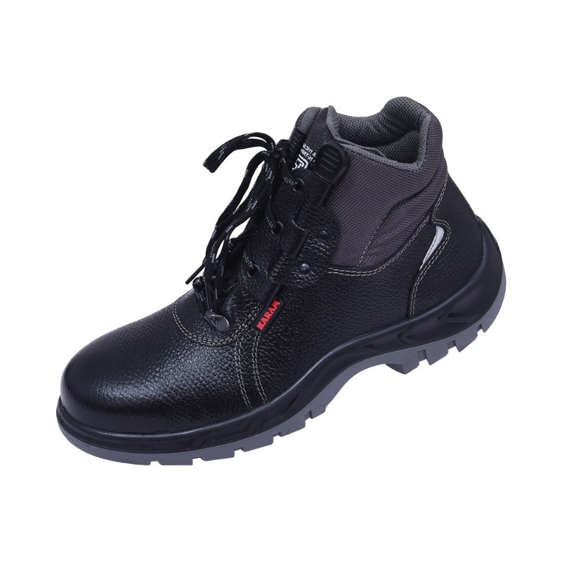 KARAM FS22 Quick-Release Ankle-Height Black Leather Safety Shoes - photo 2