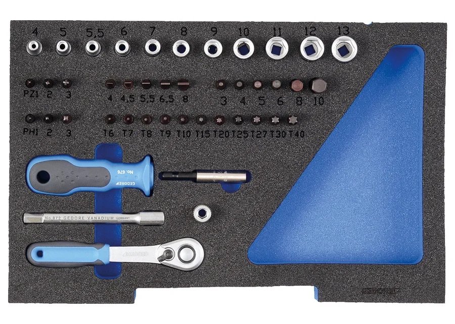 GEDORE 1100 CT1-20 Socket set 1/4" in 1/2 L-BOXX 136 module, 44 pieces