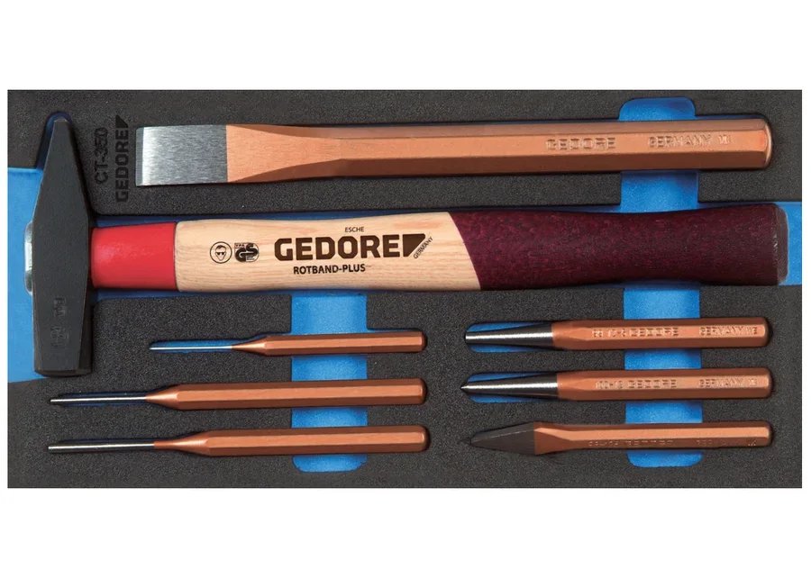 GEDORE 1500 CT1-350 Chisel Assortment in 1/3 Check Tool Module