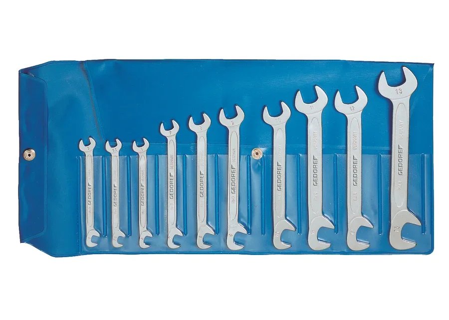 GEDORE 8-0100 Double open ended spanner set, small 10 pieces
