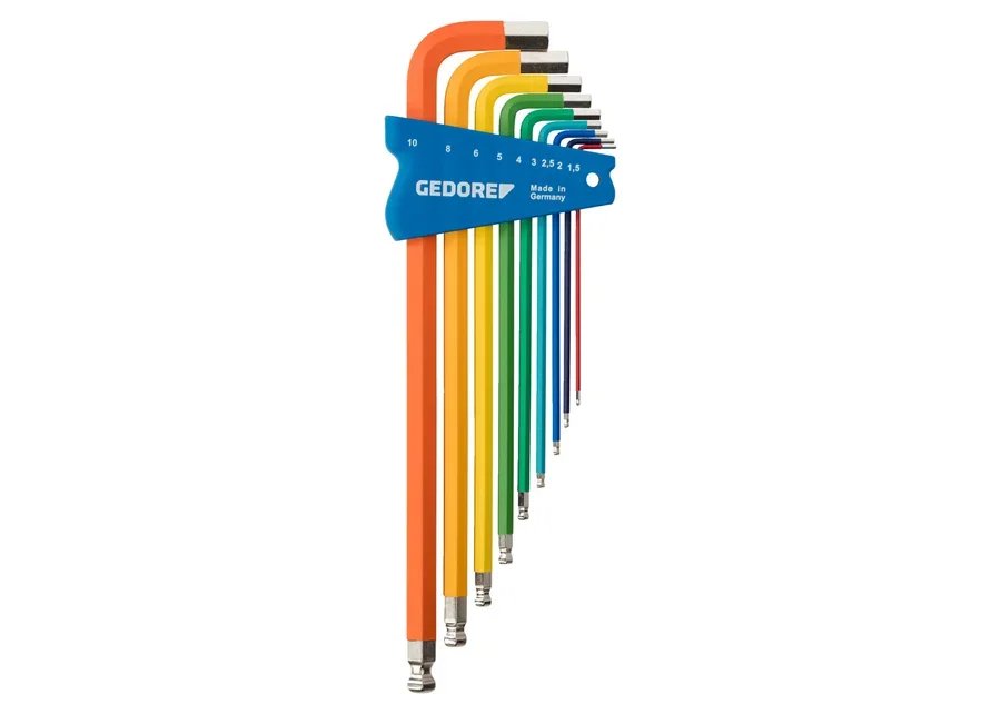 GEDORE H 42 CKEL-09 offset screwdriver set, colour-coded