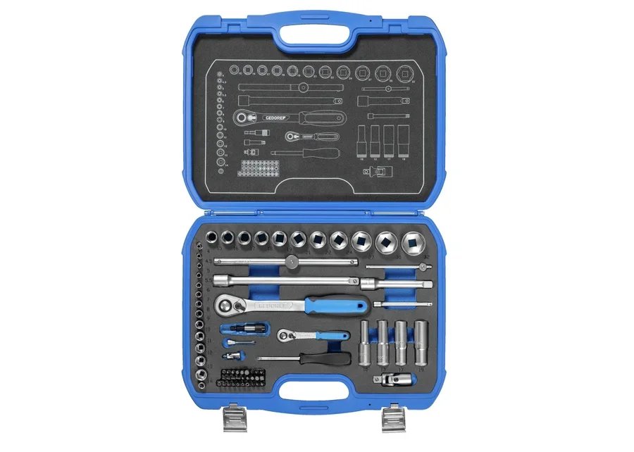 GEDORE 19 BMC 20 socket wrench set 1/4"+1/2" 69 pieces