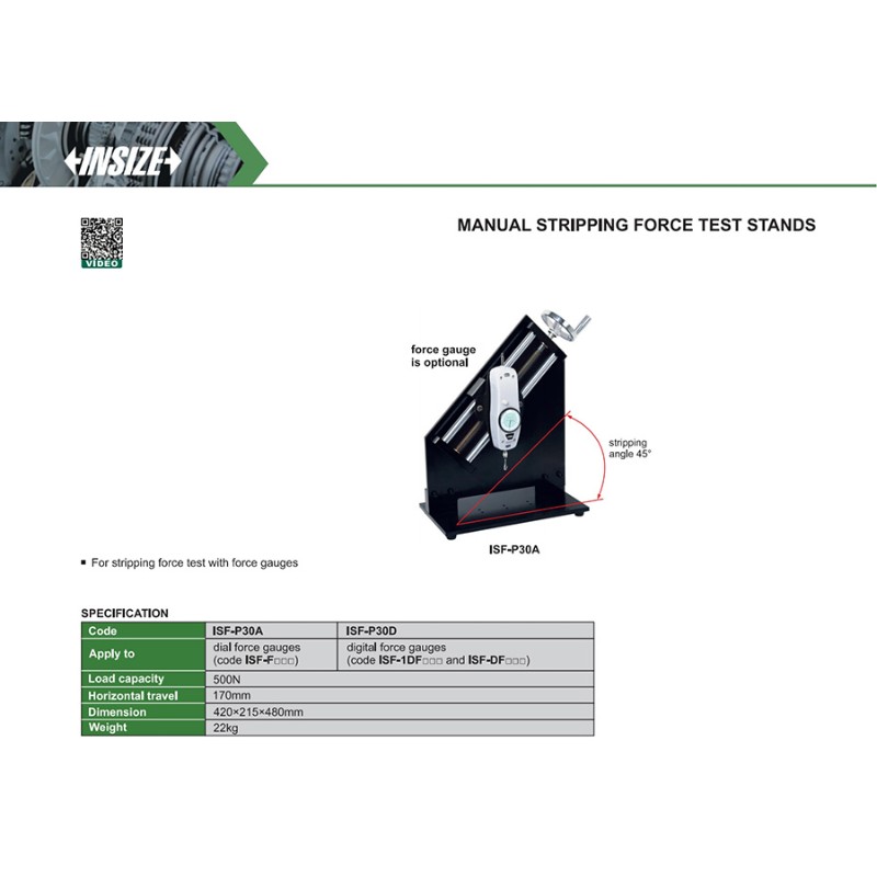 INSIZE ISF-P30D Manual Stripping Force Test Stand For Force Gauges - photo 3