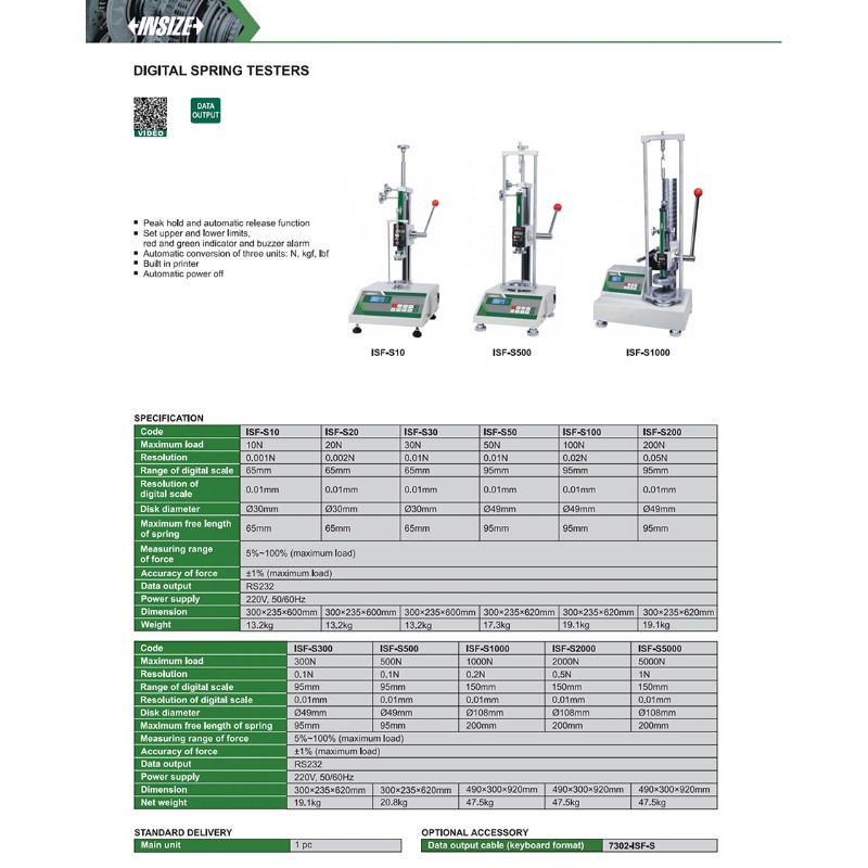 INSIZE ISF-S20 Digital Spring Tester 20N - photo 2