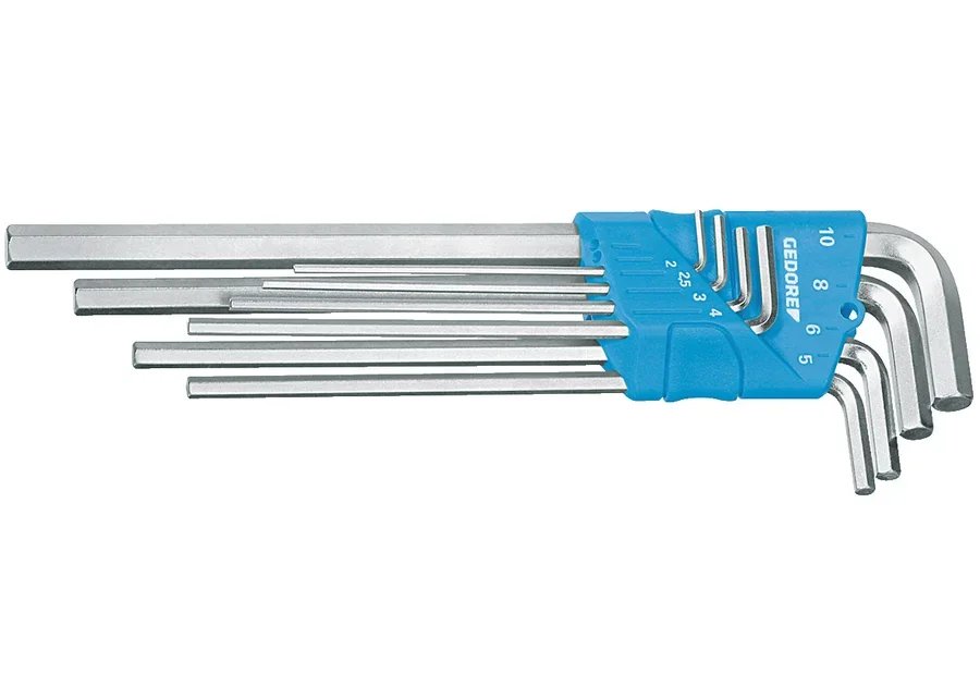 GEDORE H 42 EL-88 A Hexagon socket key set for in-hex screws, extra long