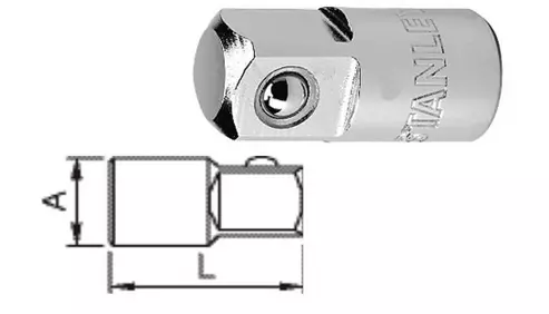 STANLEY 1-86-215 ADAPTER 3/8 3/8 SQ. DR F*1/2 SQ. DR.M ( PACK OF 2 SET ) - photo 2