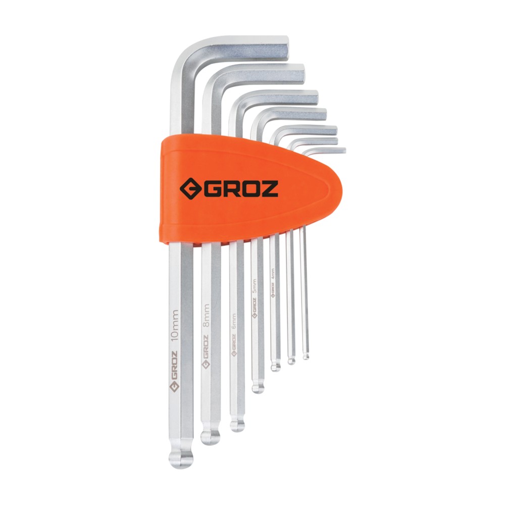 Groz ALN/HX-BL/7LSAEGRZ Imperial Ball-End Hex Key Set - S2 7 Piece