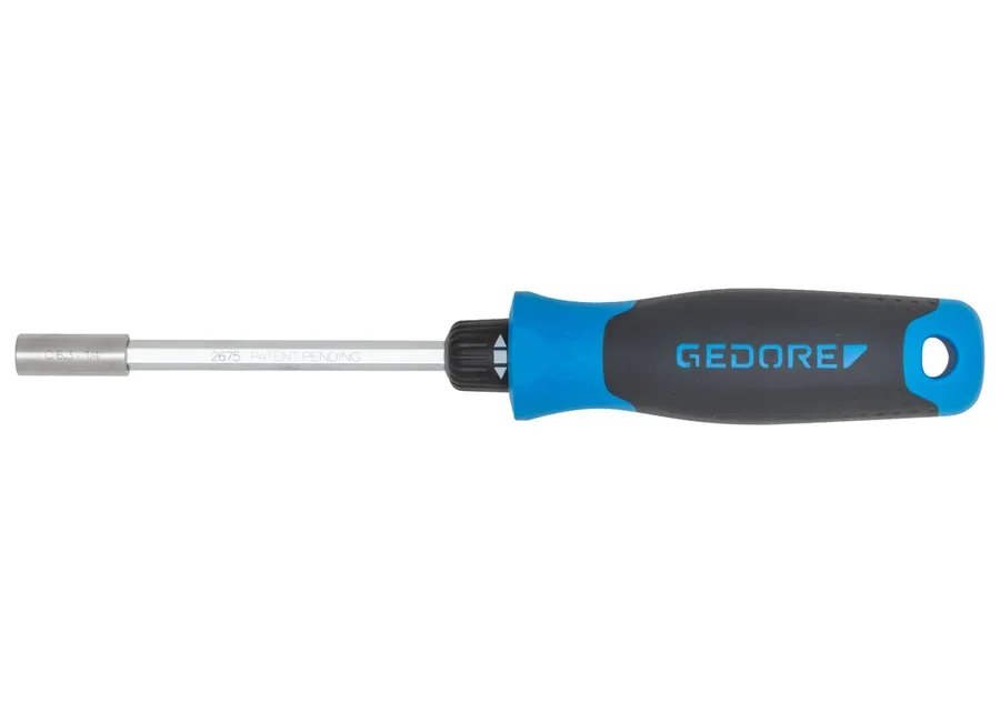 GEDORE 2675 ratchet screwdriver SilentGEAR 1/4" bit holder