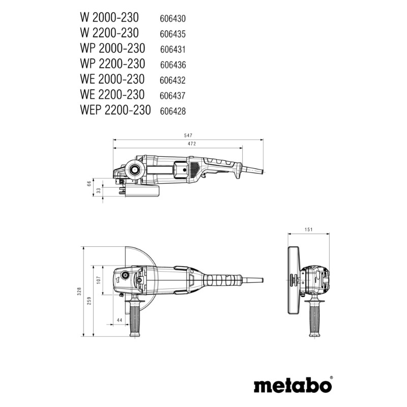 Metabo WE 2000-230 Angle Grinder - photo 3