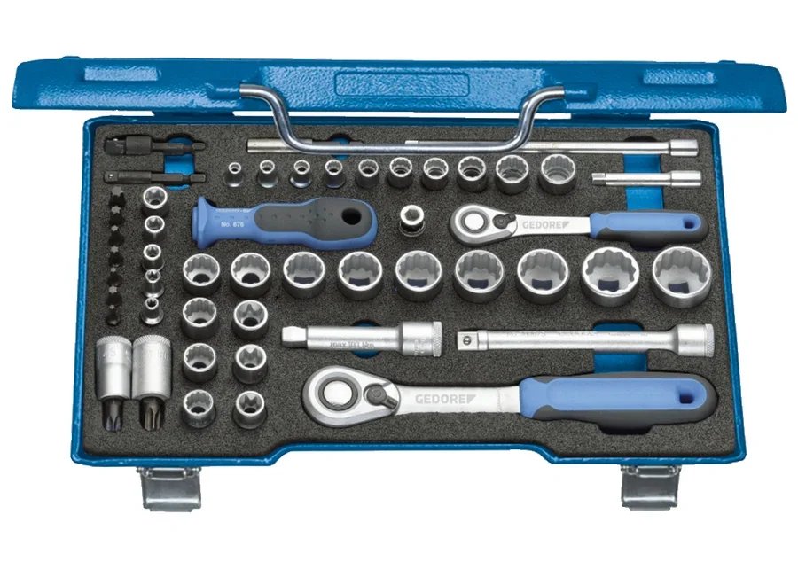 GEDORE D 30 TX20 U-20 Socket set 3/8" + 1/4" 50-pieces