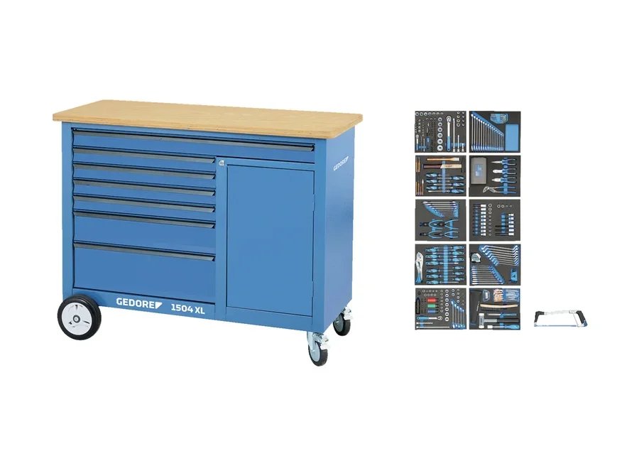 GEDORE 1504 XL-TS-308 Workbench with 308-piece tool assortment