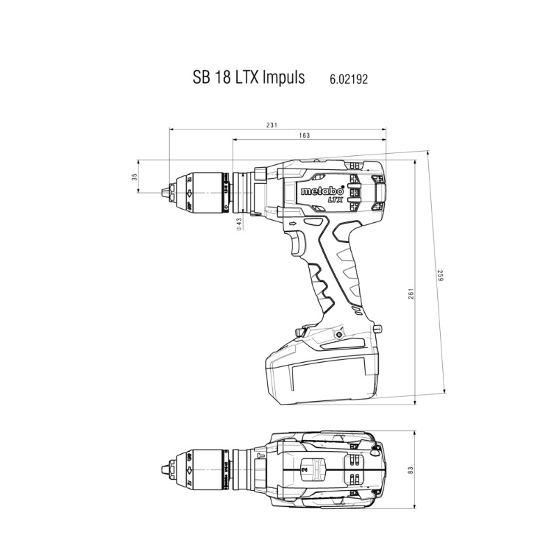 Metabo SB 18 LTX Impuls Cordless Combi Drill - photo 2
