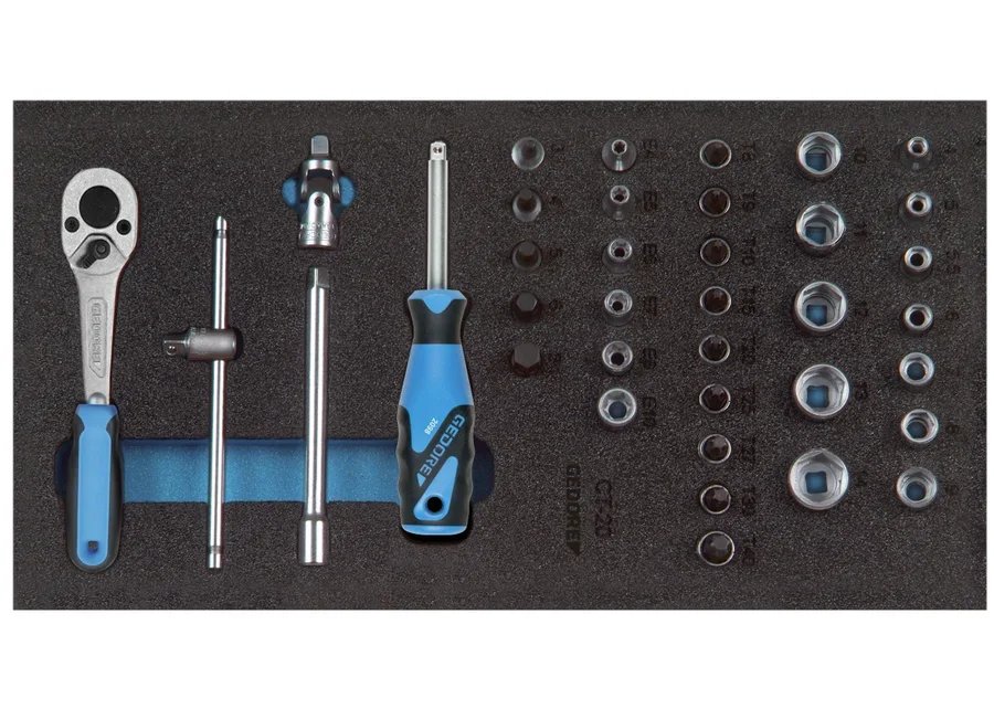 GEDORE 1500 CT1-20 Socket Set 1/4" to 1/3 Check Tool Module