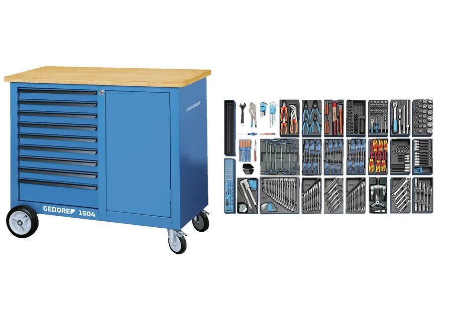 GEDORE 1504 EU workbench with 325 pcs. professional tools