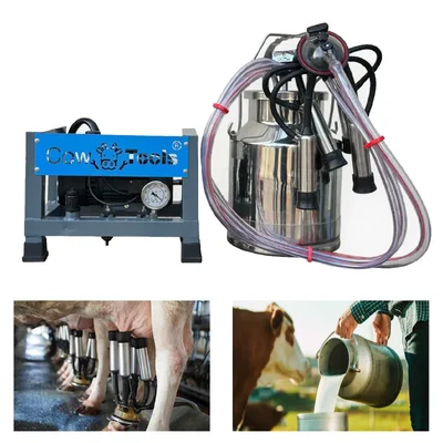 COWTOOLS Single Bucket (25 Liters) Milking Machine With 0.5 HP Motor, 150LPM Pump & 1 Year Warranty