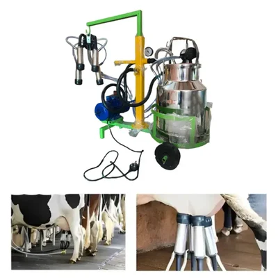 Vinspire Single Bucket (20 Liters) Trolley Type Milking Machine With 0.75 HP Motor, 220 LPM Pump & 6 Months Warranty