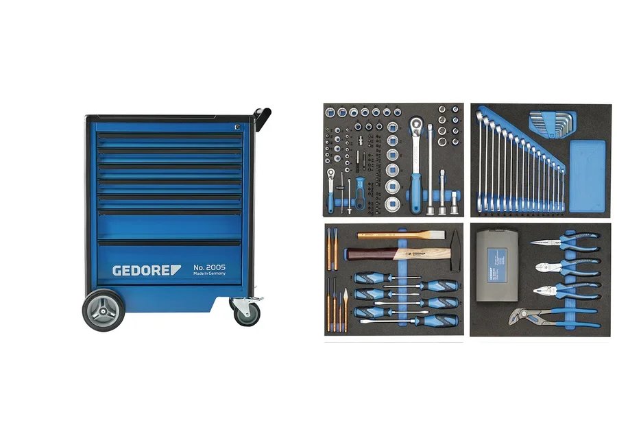 GEDORE 2005-TS-147 Tool trolley with assortment, 147 pieces