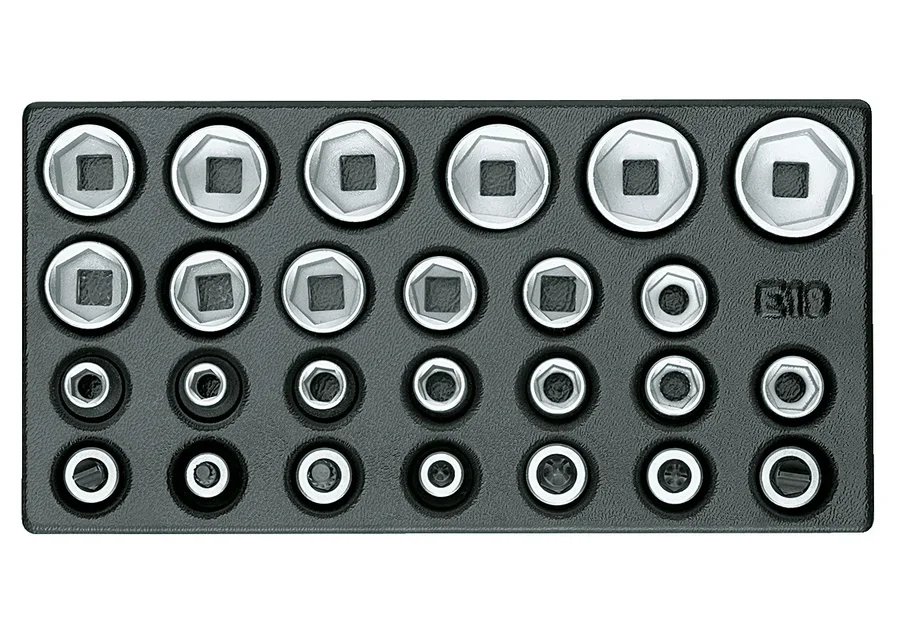 GEDORE 1500 ES-19 IS Set of socket wrench inserts 1/2" in 1/3 ES module