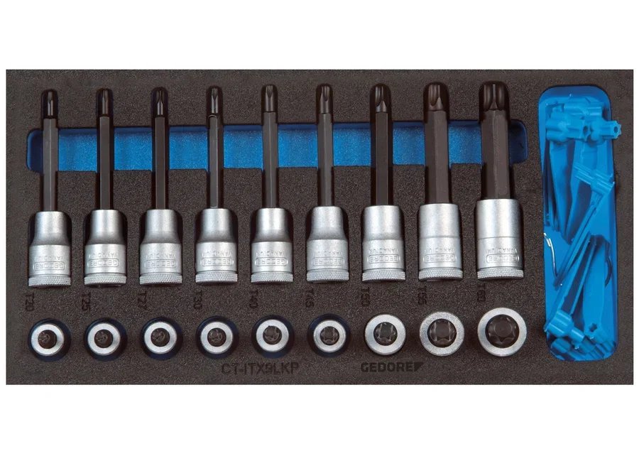 GEDORE 1500 CT1-ITX 19 LKP Set of screwdriver bits 1/2" in 1/3 check tool module